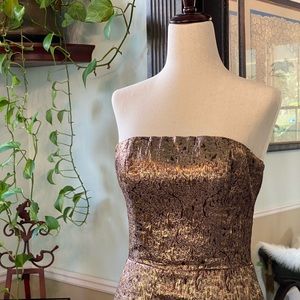 NOIR COLLECTION JACQUARD GOLD DRESS